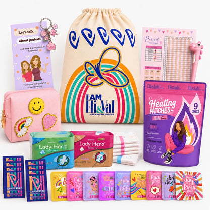 Period Kit for Tweens with essential menstrual care supplies