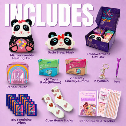 First Period Kit for Girls (Panda)
