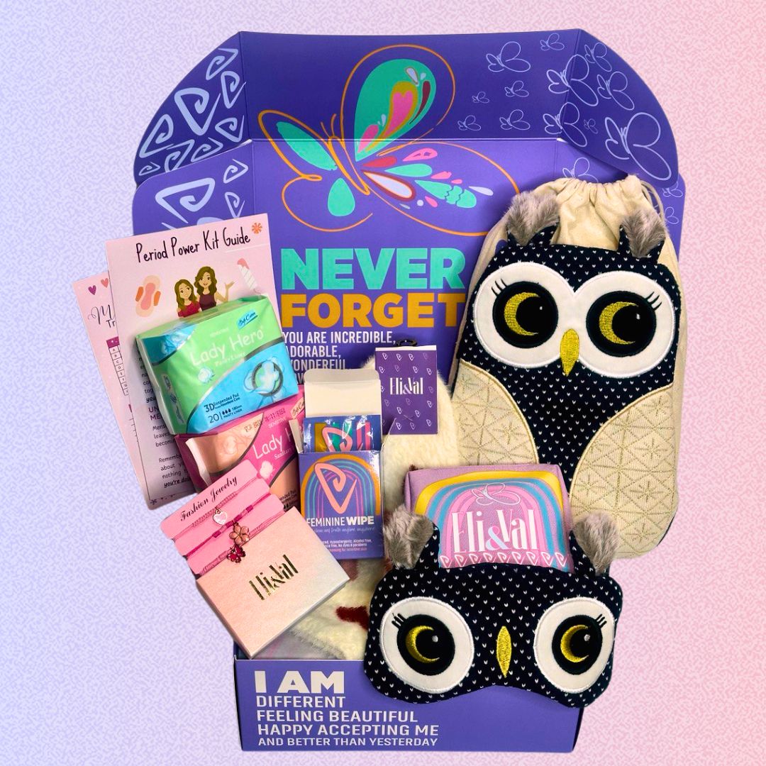 First Period Kit for Girls  (Owl)